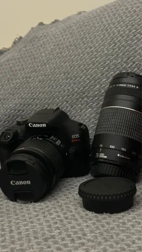 Canon T7 + 18-55 + 75-300 + Caixa + Nota Fiscal + Case
