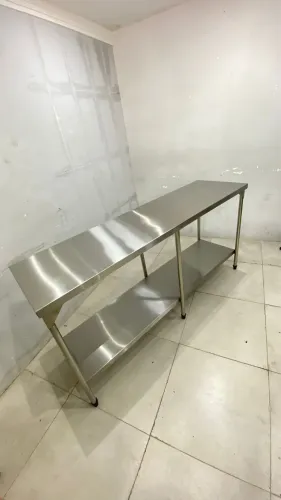 Mesa inox prateleira embaixo 1.90x60