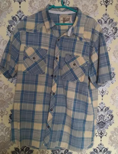 Camisa xadrez manga curta
