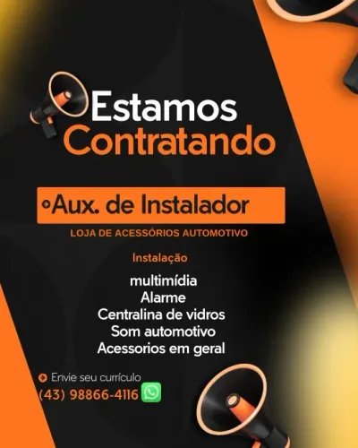 Aux. De instalador Automotivo
