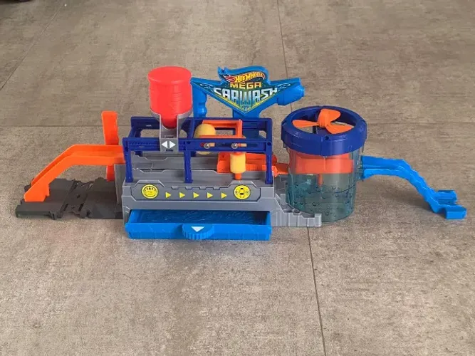 Brinquedo Pista Hot Wheels City Mega Car Wash - Completa e Conservada