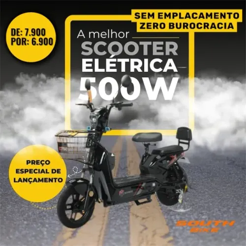 Bicicleta Scooter Elétrica, COMPLETA e potente - 6.900 apenas