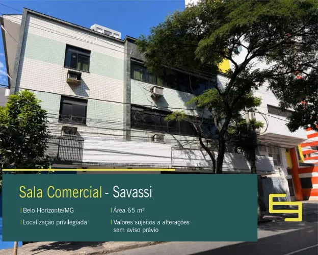 Sala Comercial para alugar no Bairro Carmo de Belo Horizonte/MG