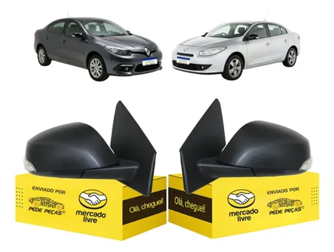 Par Retrovisor Fluence 2011 12 13 14 15 16 2017 2018 9 Pinos