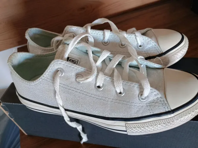 Tênis Infantil Converse Casual Menina Prata
