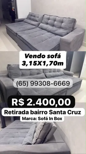 Sofá Retrátil e Reclinável Gigante