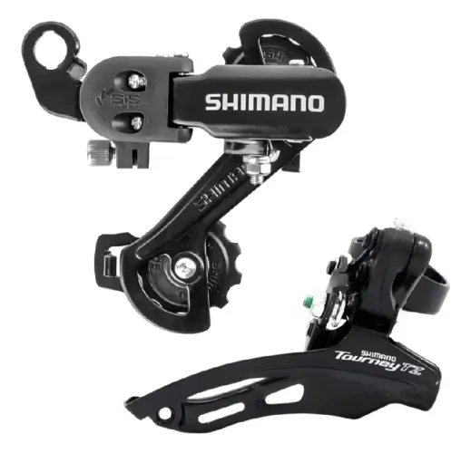Câmbio traseiro 7v e dianteiro 3x21 Shimano tourney novos