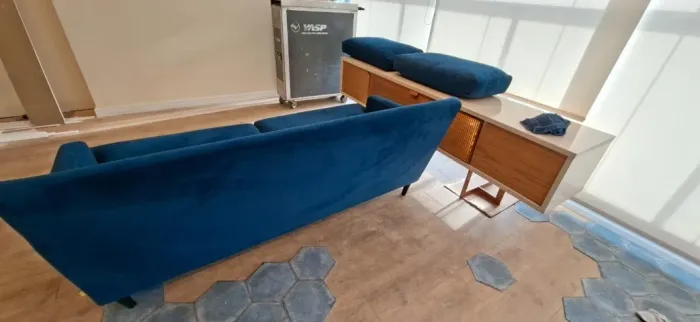 Sofá 2 lugares Azul
