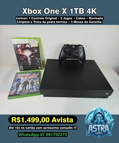 Xbox One X 1TB 4K + Garantia Loja Astra Games !!!
