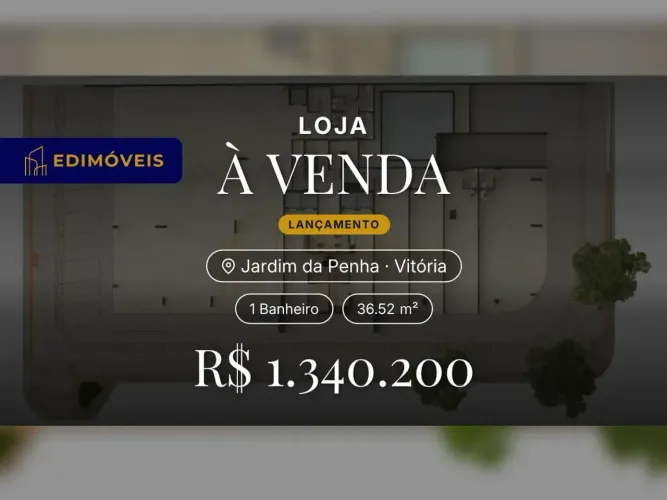 Incrível loja em Jardim da Penha: visibilidade e fluxo garantidos!
