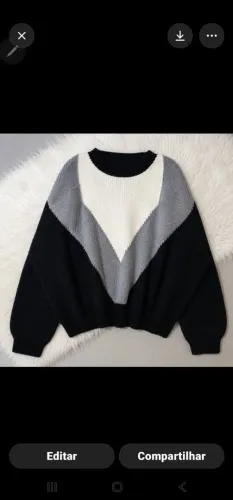 Blusa tricô unissex tamanho GG