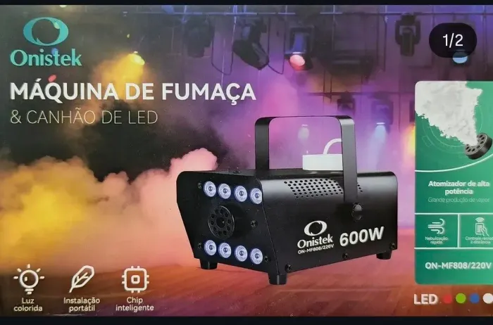 MAQUINA DE FUMACA COM LED REF.: ON-MF808/220V<br>