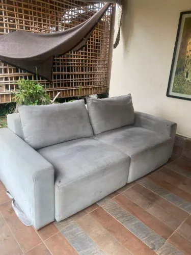 ? Sofá Retrátil 2/3 Lugares Cinza<br>