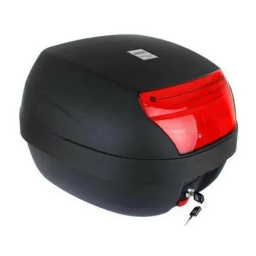Bau Bauleto Pro Tork Para Moto Com Base 28 Litros Preto E Lente Vermelha