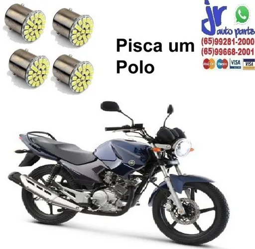 Kit Lampadas Led Para Moto 4 Pisca Ybr 125 Factor