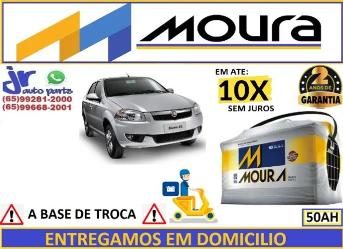 Bateria Moura Siena 50Ah 12v