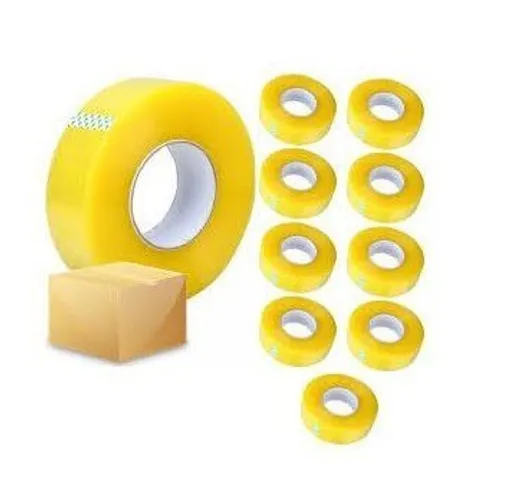 Kit 10 Fita Adesiva Pvc Transparente 300 Metros Durex Embalagem