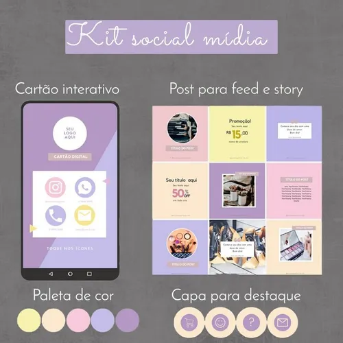 Kit social mídia 