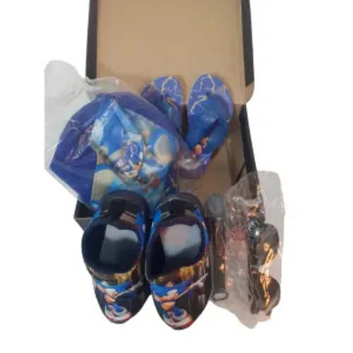 Tênis Infantil Masc |Marca ARS Kids| Kit Tênis Led Sonic+Boné+Chinelo+Oculos+Relógio|Nr 25