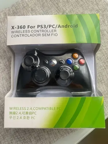 Controle Xbox 360 Sem Fio Wireless Usb Slim Joystick