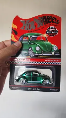 Hot Wheels RLC Fusca Kawa bug A Verde
