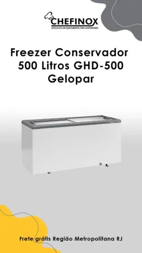 Freezer Horizontal 500 Litros Porta de vidro