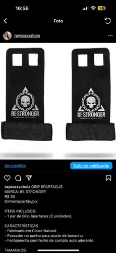 GRIP SPARTACUS MARCA: BE STRONGER R$ 30