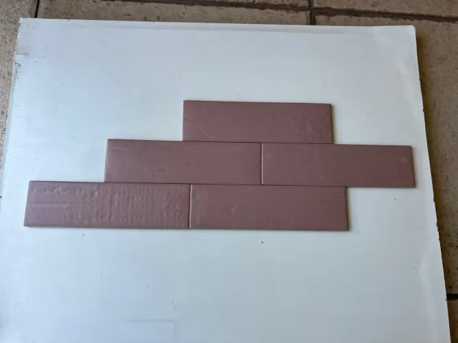 Revestimento Portobello Mosaico 6,5 x 23cm - Cor Rosa Chá