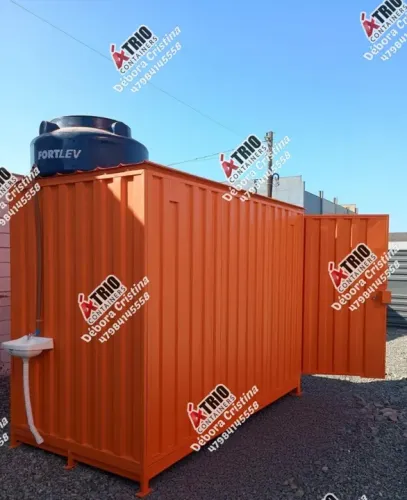 Container almoxarifado com caixa d?água 