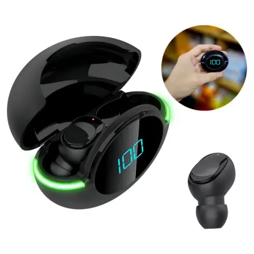 Fone de Ouvido Sem Fio Y80 TWS - Bluetooth 5.1 Com Display - True Wireless - Preto