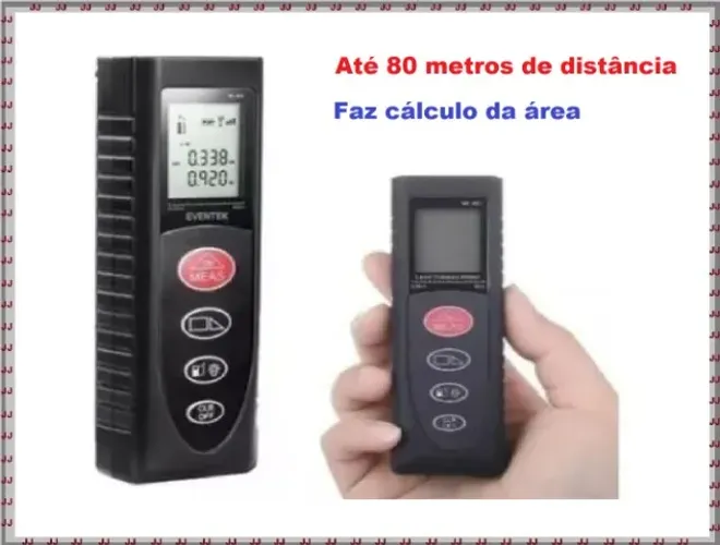 Trena a laser Durawell 80 metros com cálculo de área