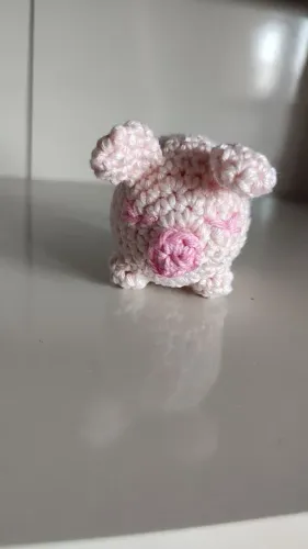 Porquinho de Pelúcia Crochê