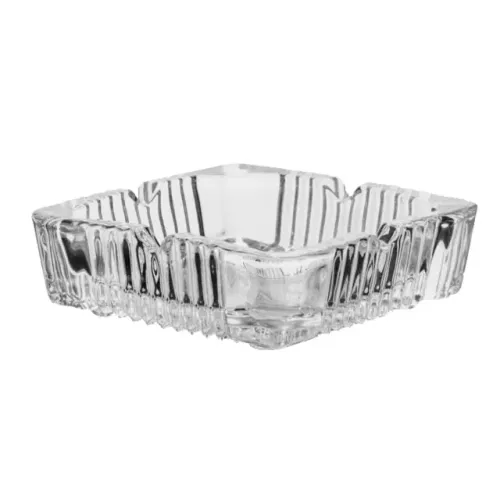 Cinzeiro Quadrado De Vidro 10x3x10cm Vd62