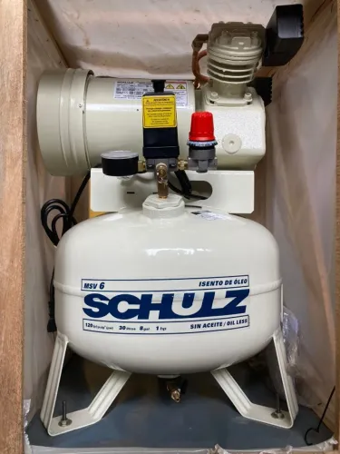  Compressor Odontologico Isento de Oleo MSV 6 30L Schulz - Entrega Gratis