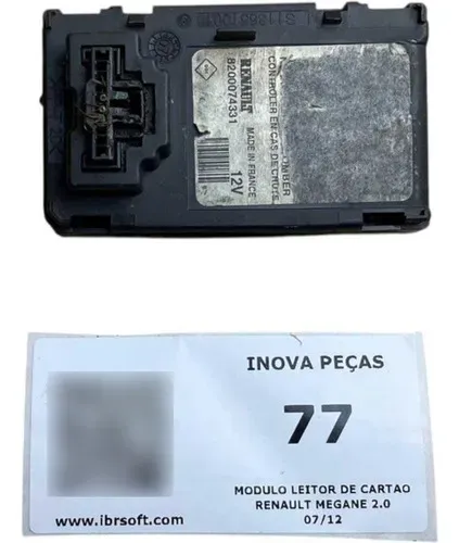 Modulo Leitor De Cartao Renault Megane 2.0 2007 2012