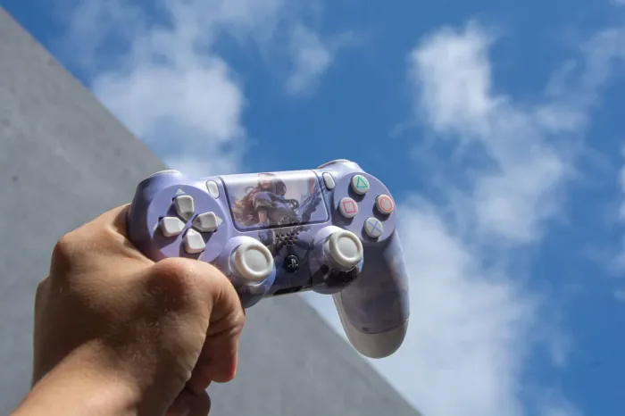 Controle PS4 Personalizado com Skin Sony
