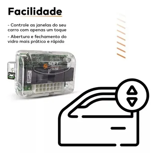 Módulo Central Vidro Elétrico Universal Aw52 Soft 2 Vidros