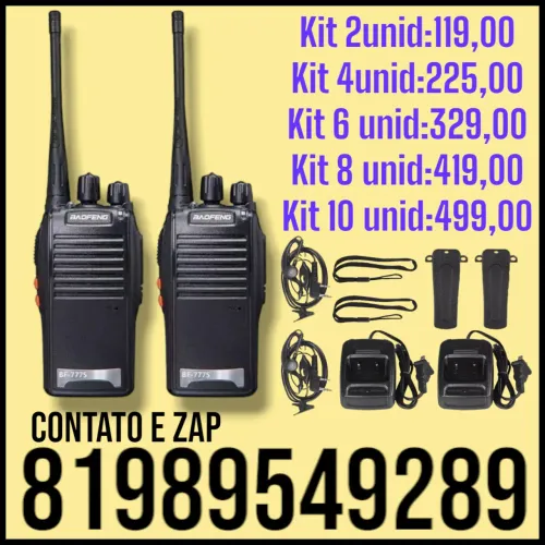 Rádio comunicador baofeng 777s