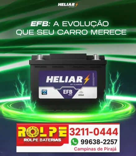 Bateria Heliar EFB 72Ah - Mais potência e durabilidade para seu carro moderno