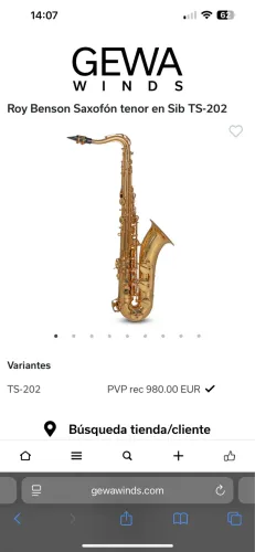 Saxofone Tenor Gewa Winds ( made in Germany )