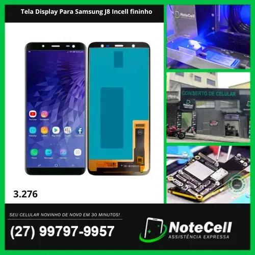 Tela Display Para Samsung J8  Incell fininho- Instalação Expressa Em 30 Minutos!