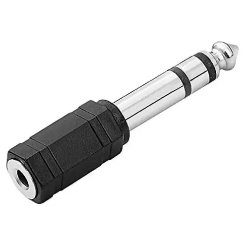 Plug Adaptador Stereo P2 Femea P10 Macho Caixa de Som Amplificadores