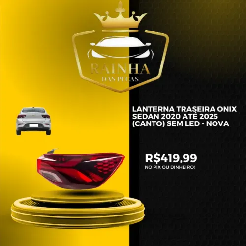 Lanterna Traseira Onix Sedan 2020 até 2025 (Canto) Sem Led - NOVA 