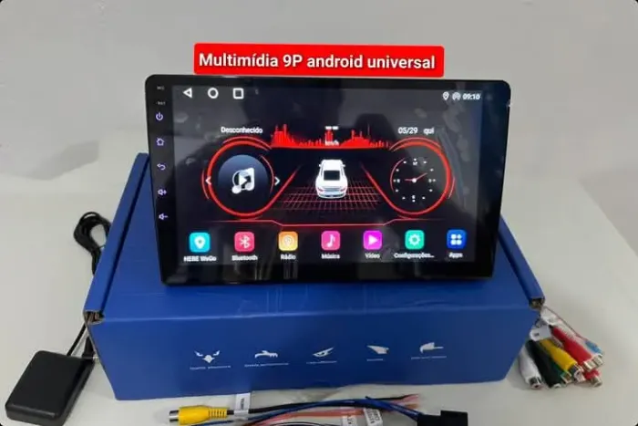 Multimídia 9P Android 4ram 32g carplay YouTube Netflix wi-fi Waze universal 