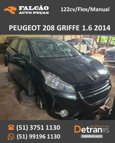 PEÇAS EM GERAL PEUGEOT 208 GRIFFE 1.6 2014