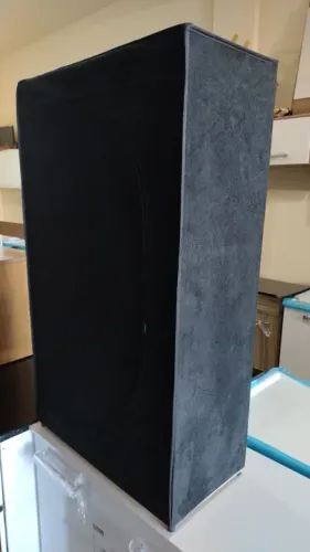 Sapateira Armário Preto de Suede - Novo!