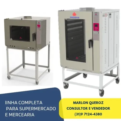Forno Turbo 5 / 8 Esteiras a Gás Progas 127/220v