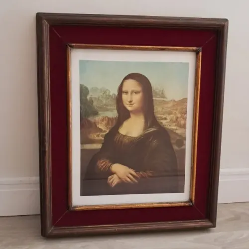 Quadro Decorativo Monalisa - Da Vinci - Antigo - Vintage