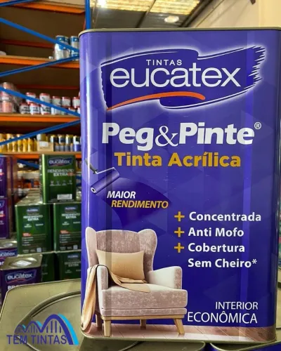Tinta Acrílica Peg & Pinte Eucatex 18 Litros 
