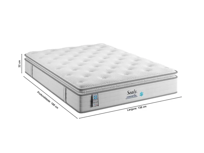 Colchão Casal Sealy Comfort Gel alto conforto durabilidade surpreenda-se!! Ueusr